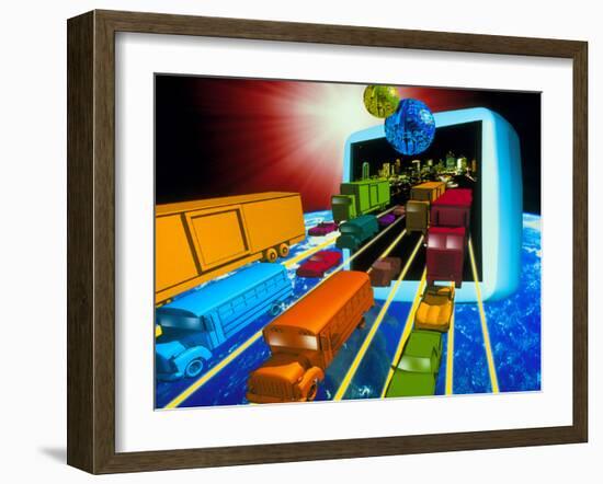 Internet Traffic-Victor Habbick-Framed Photographic Print