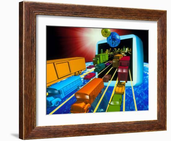 Internet Traffic-Victor Habbick-Framed Photographic Print