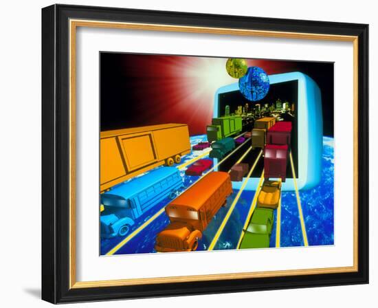 Internet Traffic-Victor Habbick-Framed Photographic Print