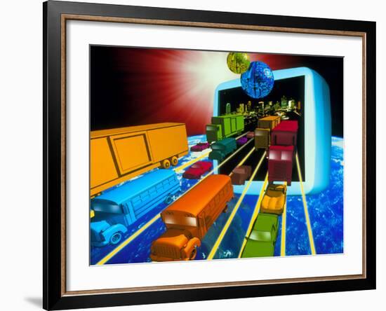 Internet Traffic-Victor Habbick-Framed Photographic Print