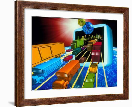 Internet Traffic-Victor Habbick-Framed Photographic Print