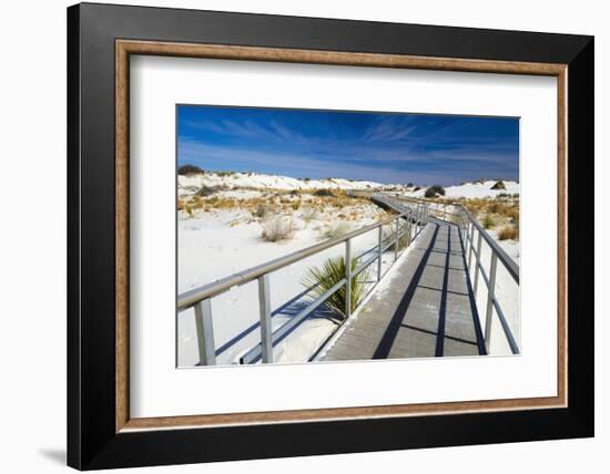 Interpretive Boardwalk, White Sands National Monument, New Mexico, Usa-Russ Bishop-Framed Photographic Print