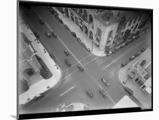 Intersection from Above-Dick Whittington Studio-Mounted Photographic Print