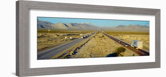 Interstate 15, Near Las Vegas, after Winter Storm, Nevada-null-Framed Photographic Print