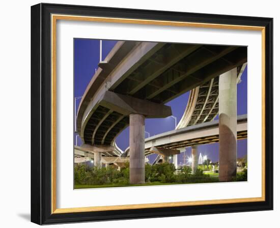 Interstate Highway Bridge Overpass at Dusk on Summer Evening, Charleston, South Carolina, Usa-Paul Souders-Framed Photographic Print