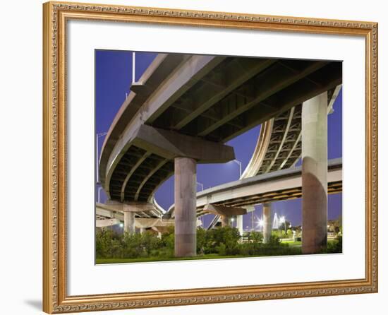 Interstate Highway Bridge Overpass at Dusk on Summer Evening, Charleston, South Carolina, Usa-Paul Souders-Framed Photographic Print