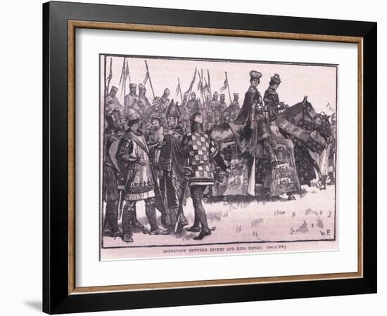 Interview Between Becket and King Henry Ad 1169-Walter Paget-Framed Giclee Print