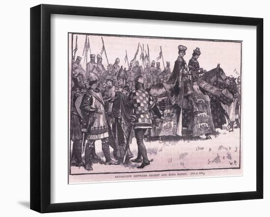 Interview Between Becket and King Henry Ad 1169-Walter Paget-Framed Giclee Print