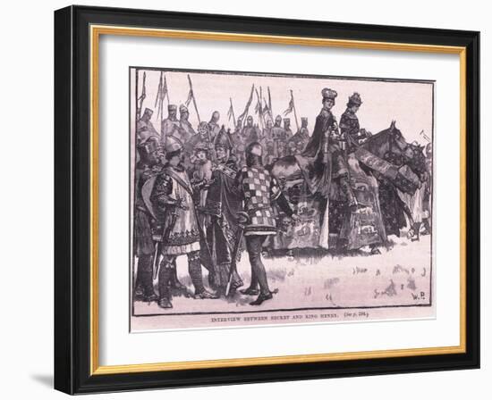 Interview Between Becket and King Henry Ad 1169-Walter Paget-Framed Giclee Print