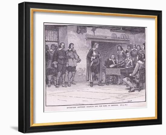 Interview Between Charles and the Earl of Denbigh Ad 1644-Henry Marriott Paget-Framed Giclee Print