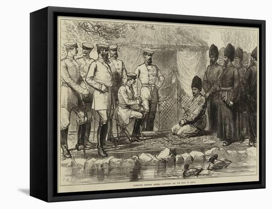 Interview Between General Kaufmann and the Khan of Khiva-null-Framed Premier Image Canvas