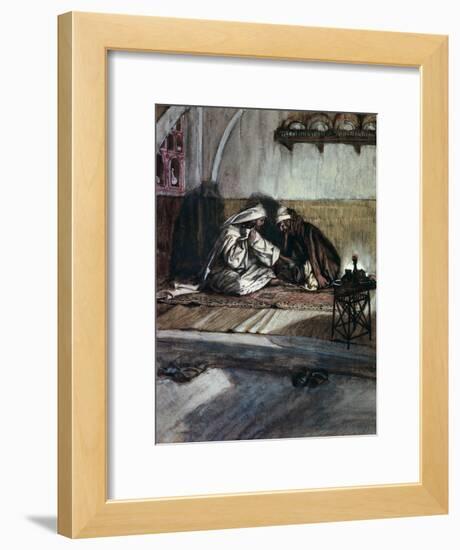 Interview Between Jesus and Nicodemus-James Tissot-Framed Giclee Print