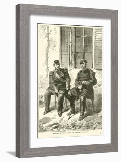 Interview Between Napoleon and Bismarck at Donchery, September 1870-null-Framed Giclee Print