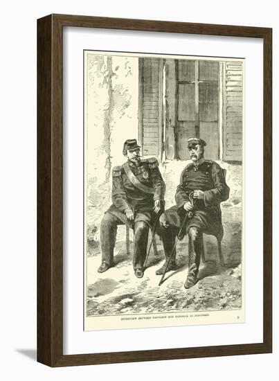 Interview Between Napoleon and Bismarck at Donchery, September 1870-null-Framed Giclee Print