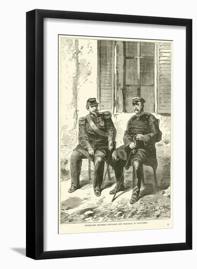 Interview Between Napoleon and Bismarck at Donchery, September 1870-null-Framed Giclee Print