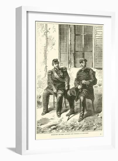 Interview Between Napoleon and Bismarck at Donchery, September 1870-null-Framed Giclee Print