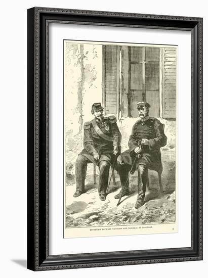 Interview Between Napoleon and Bismarck at Donchery, September 1870-null-Framed Giclee Print