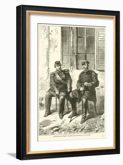 Interview Between Napoleon and Bismarck at Donchery, September 1870-null-Framed Giclee Print