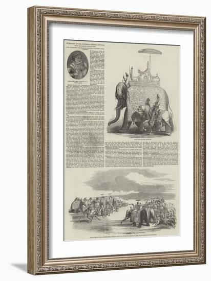 Interview of the Governor-General of India with Maharaja Goolab Sing-null-Framed Giclee Print