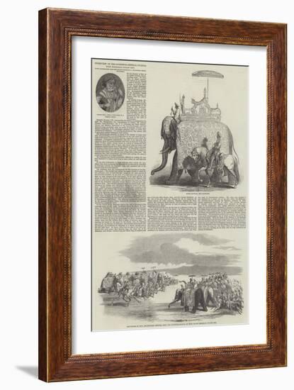 Interview of the Governor-General of India with Maharaja Goolab Sing-null-Framed Giclee Print