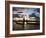 Intha fisherman rowing boat with leg at sunset on Inle Lake, Shan State, Myanmar-Keren Su-Framed Photographic Print