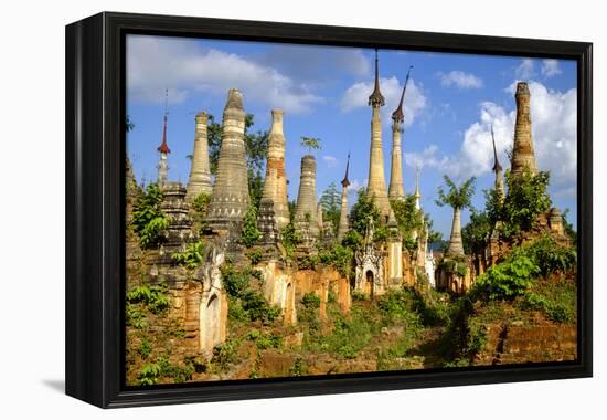 Inthein (Indein), Paya Shwe Inn Thein, Group of Stupas Dated 17th to 18th Century-Nathalie Cuvelier-Framed Premier Image Canvas