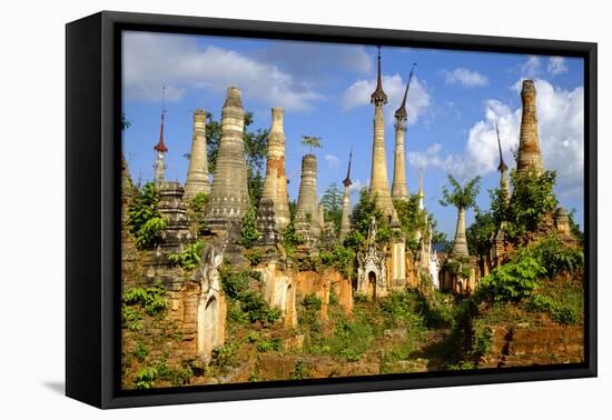 Inthein (Indein), Paya Shwe Inn Thein, Group of Stupas Dated 17th to 18th Century-Nathalie Cuvelier-Framed Premier Image Canvas