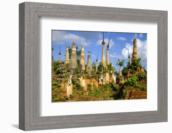 Inthein (Indein), Paya Shwe Inn Thein, Group of Stupas Dated 17th to 18th Century-Nathalie Cuvelier-Framed Photographic Print