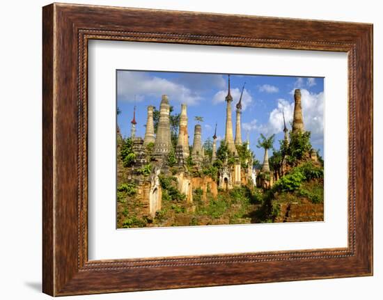 Inthein (Indein), Paya Shwe Inn Thein, Group of Stupas Dated 17th to 18th Century-Nathalie Cuvelier-Framed Photographic Print