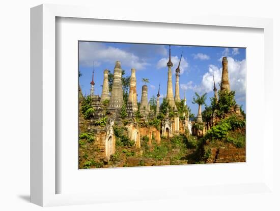 Inthein (Indein), Paya Shwe Inn Thein, Group of Stupas Dated 17th to 18th Century-Nathalie Cuvelier-Framed Photographic Print