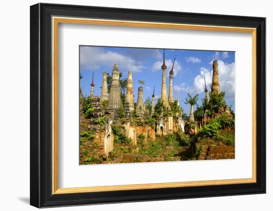 Inthein (Indein), Paya Shwe Inn Thein, Group of Stupas Dated 17th to 18th Century-Nathalie Cuvelier-Framed Photographic Print