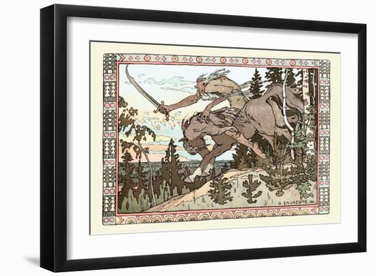 Into Battle-Ivan Bilibin-Framed Art Print