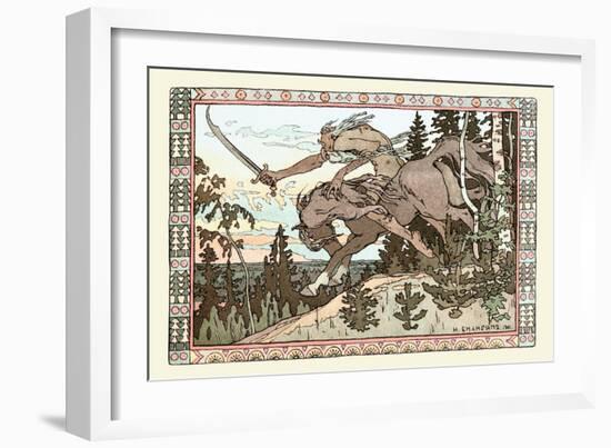 Into Battle-Ivan Bilibin-Framed Art Print