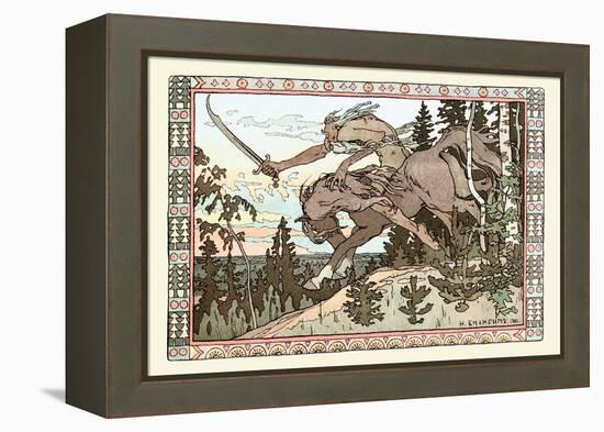 Into Battle-Ivan Bilibin-Framed Stretched Canvas