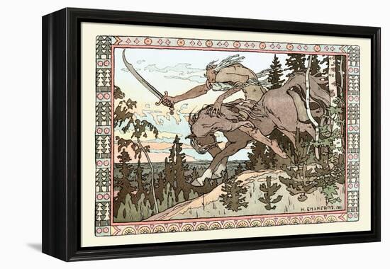 Into Battle-Ivan Bilibin-Framed Stretched Canvas