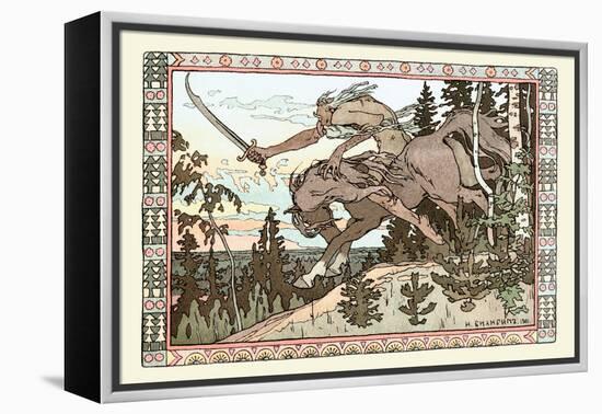 Into Battle-Ivan Bilibin-Framed Stretched Canvas