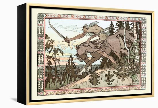 Into Battle-Ivan Bilibin-Framed Stretched Canvas