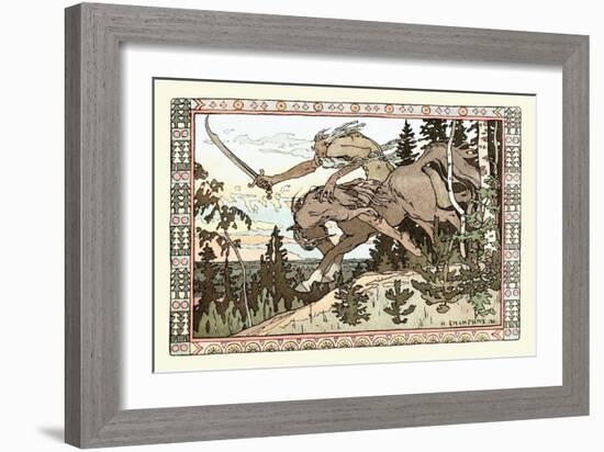 Into Battle-Ivan Bilibin-Framed Art Print