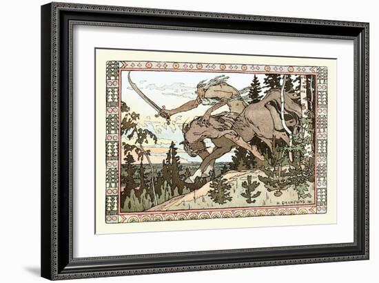 Into Battle-Ivan Bilibin-Framed Art Print