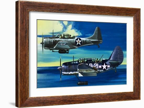 Into the Blue: American War-Planes-Wilf Hardy-Framed Giclee Print