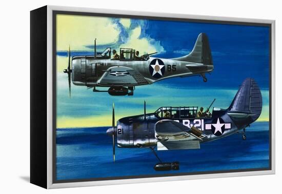 Into the Blue: American War-Planes-Wilf Hardy-Framed Premier Image Canvas