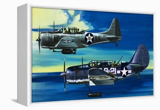 Into the Blue: American War-Planes-Wilf Hardy-Framed Premier Image Canvas
