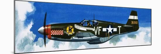 Into the Blue: American War-Planes-Wilf Hardy-Mounted Giclee Print