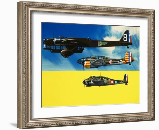 Into the Blue: French Aircraft of World War II-Wilf Hardy-Framed Giclee Print