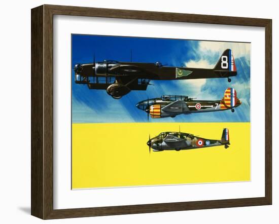 Into the Blue: French Aircraft of World War II-Wilf Hardy-Framed Giclee Print