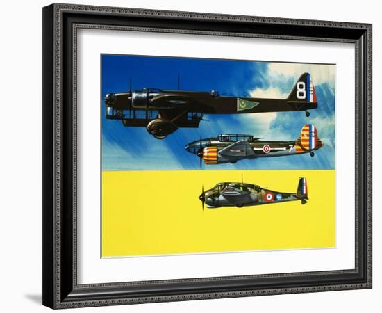 Into the Blue: French Aircraft of World War II-Wilf Hardy-Framed Giclee Print