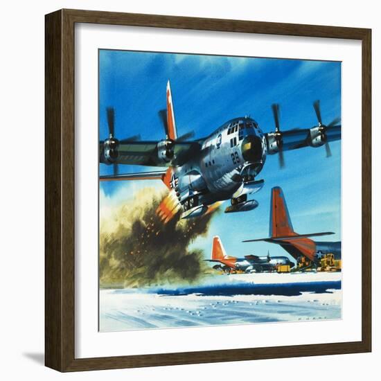 Into the Blue: South Pole Air Base-Wilf Hardy-Framed Giclee Print