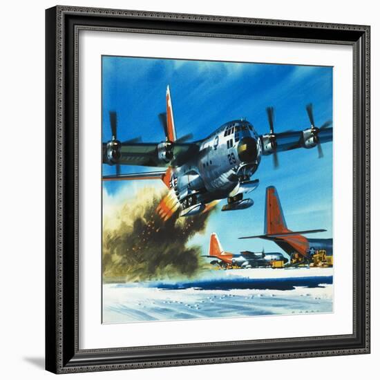 Into the Blue: South Pole Air Base-Wilf Hardy-Framed Giclee Print