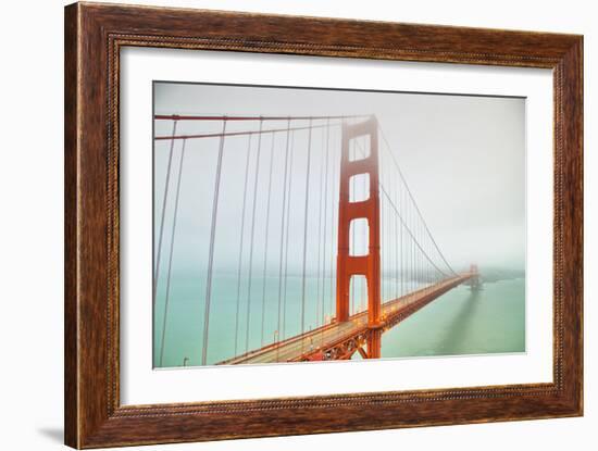 Into the Fog at Golden Gate Bridge, San Francisco-Vincent James-Framed Photographic Print