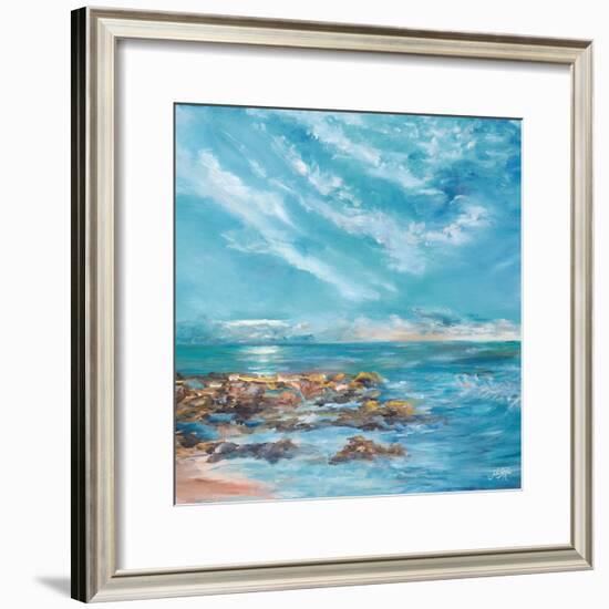 Into the Horizon Square II-Julie DeRice-Framed Art Print